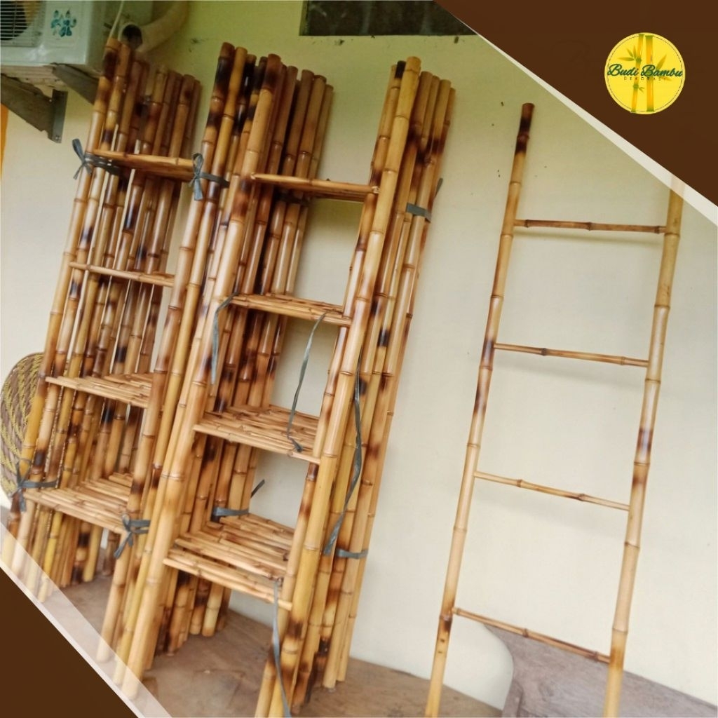 TANGGA BAMBU CENDANI 150CM / CENDANI BAMBOO LADDER / TANGGA DEKORATIF ANTIK  / TANGGA / MURAH /TANGG