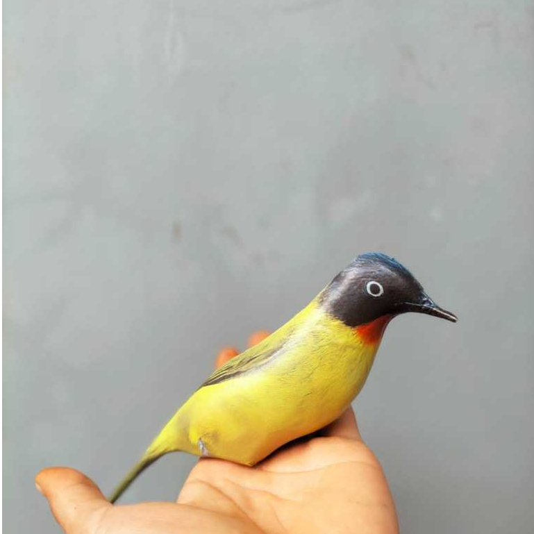 jontrot boneka burung kutilang emas mirip asli ampuh