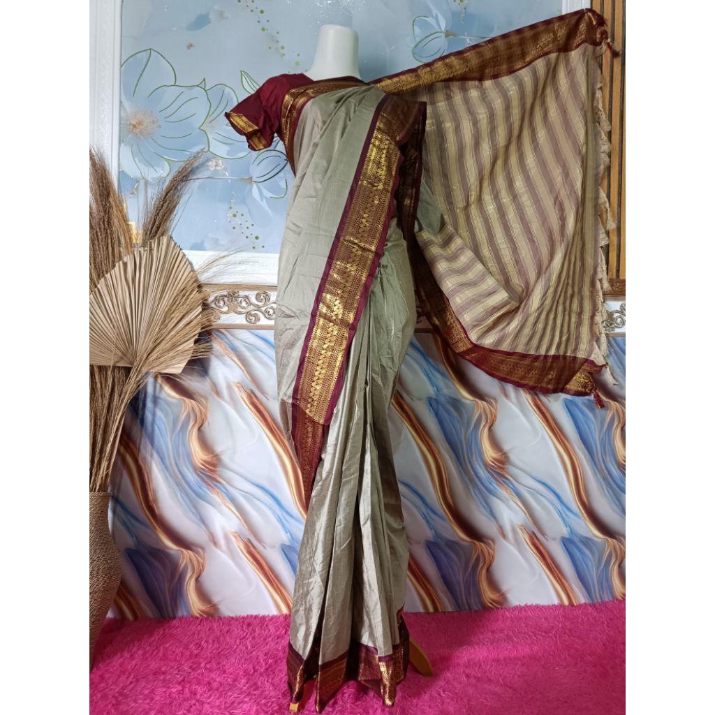 BAJU INDIA/ SAREE INSTAN SONGKET SUTRA/ ADEM CANTIK