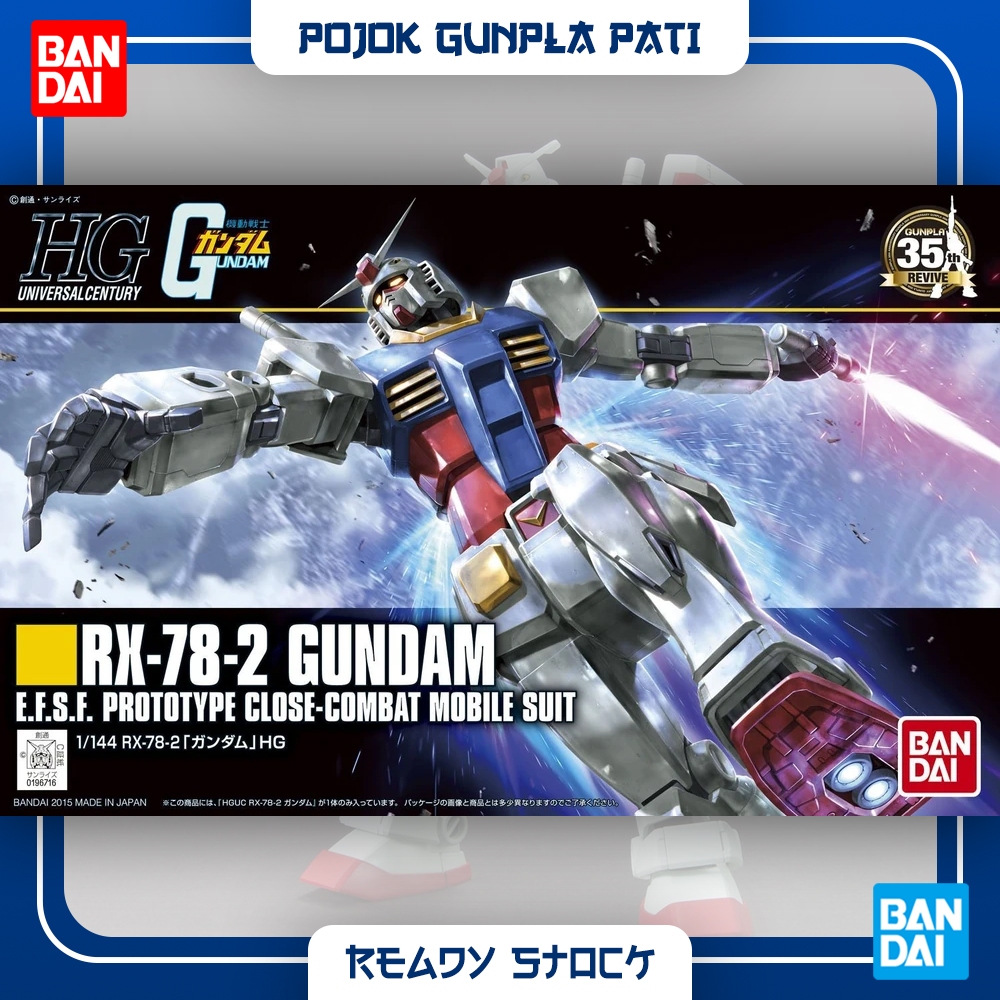 [Ready Stock] Gundam RX-78-2 Revive HG 1/144 Model Kit Bandai Mecha Robot Mainan Anak