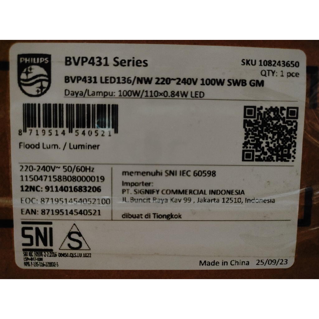 BVP431 LED136/NW 100W SWB