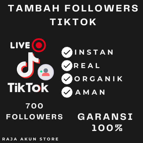 JASA TAMBAH FOLLOWERS TIKTOK 700 - 1K FOLLOWERS, REAL, ORGANIK AMAN