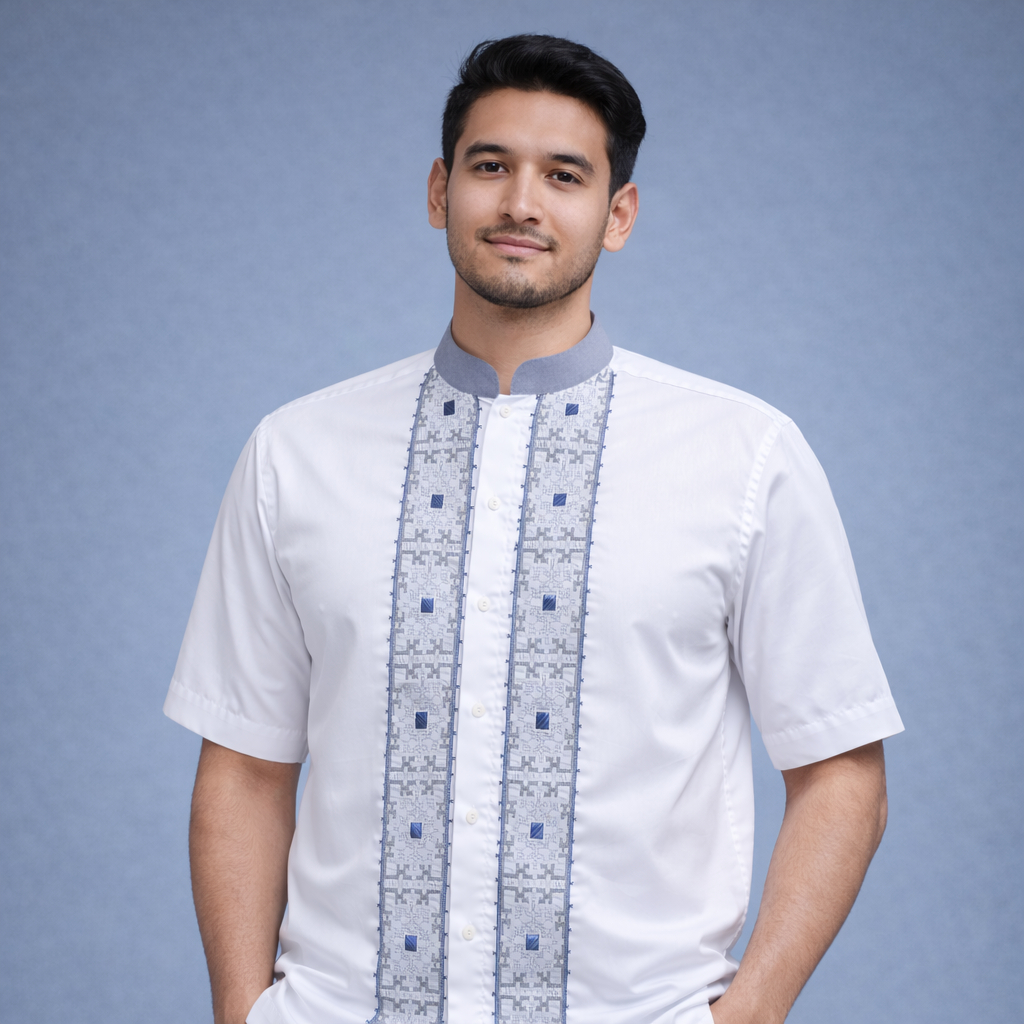 Baju Koko Pria Lengan Pendek Baju Koko Putih Lengan Pendek