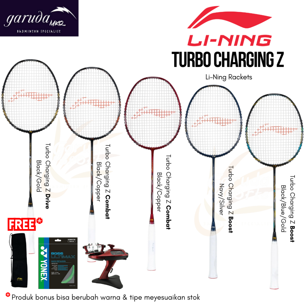 Raket badminton Lining Turbo Charging Z Series / Raket Lining TC Z / Turbo Charging Z