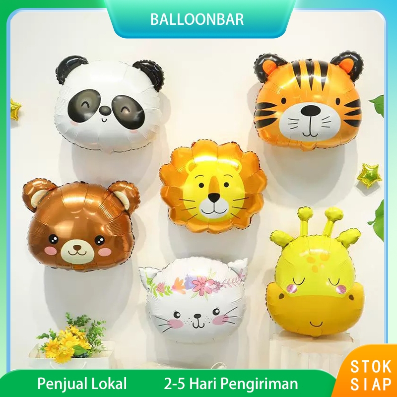 Balon foil aluminium kepala hewan raksasa / Balon hewan raksasa / Balon kepala hewan / Balon kartun 