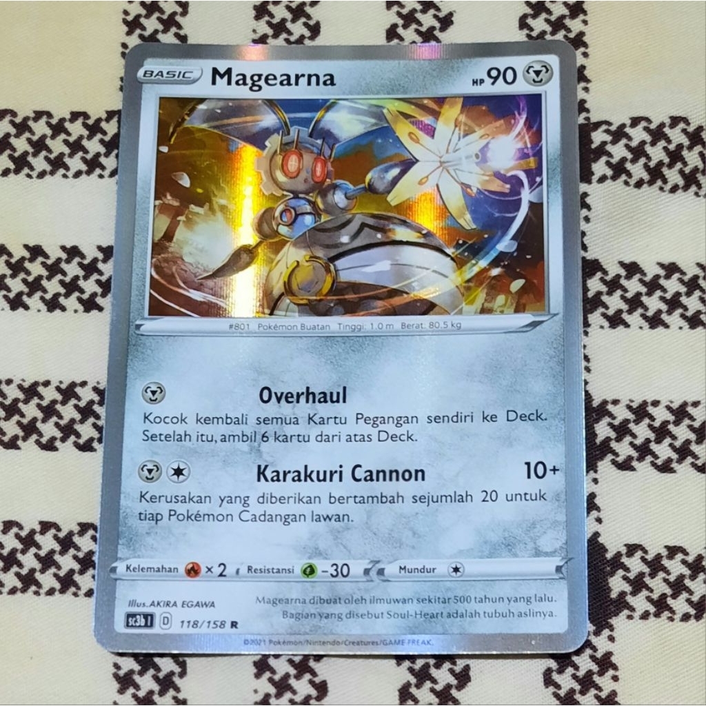 Kartu Pokemon Magearna foil Sc3b bahasa indo tcg