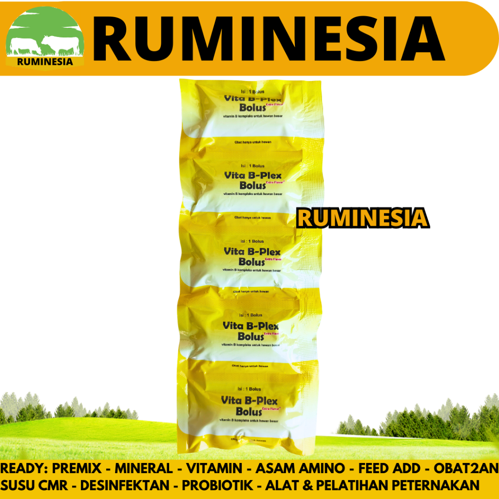 PROMO VITA B PLEX BOLUS SACHET 1 BOLUS - Vita B-Plex Bolus Vita BPlex Bolus MEDION Tingkatkan Nafsu