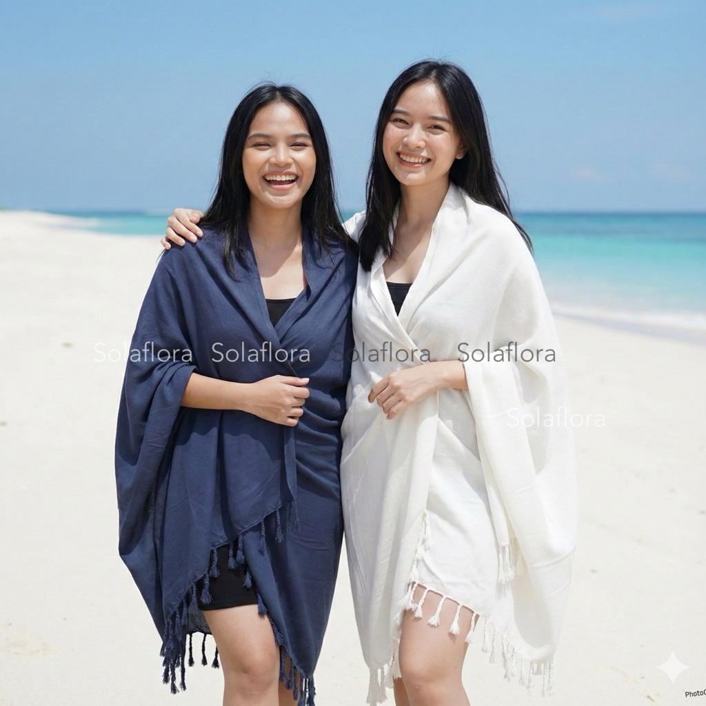 KAIN PANTAI BALI RUMBAI POLOS