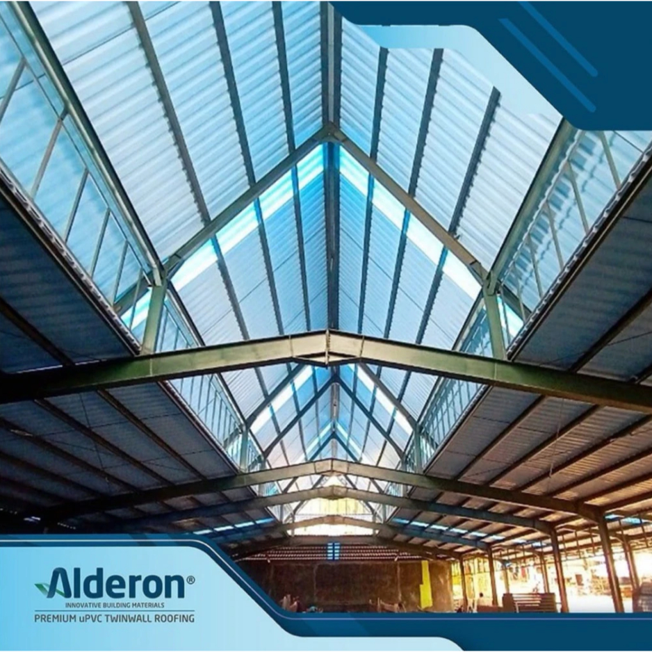 Atap UPVC Alderon Twinwall 10mm || Ukuran Custom Panjang 6M - Jabodetabek