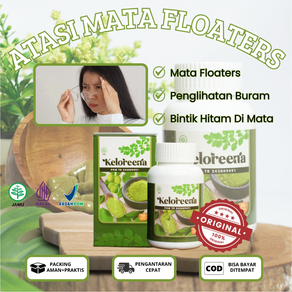 Obat Untuk Mata Floaters, Mata Merah, Penglihatan Ganda, Bintik Hitam Di Kelopak Mata-Kapsul Keloree