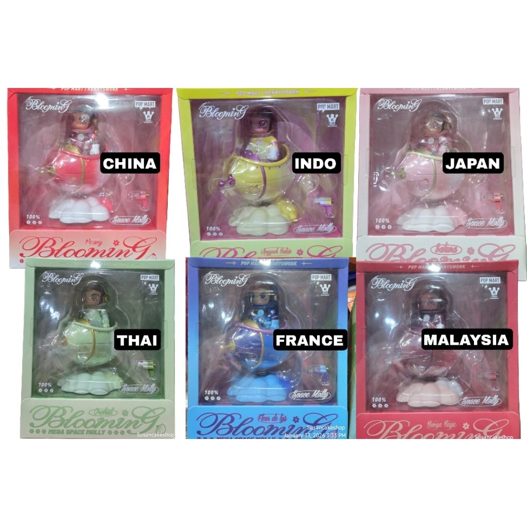 Mega Space Molly Blooming Series Collection Iris France limited molly France molly Perancis molly bl