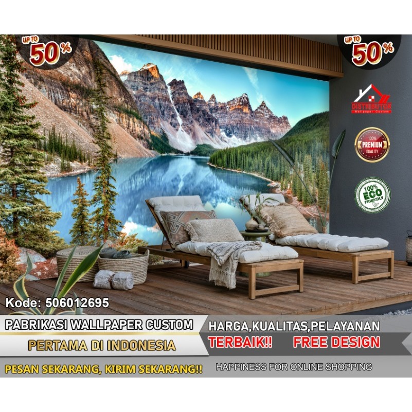 Wallpaper Dinding Custom 3D Pemandangan | Wallpaper Dinding | Wallpaper Custom | Wallpaper 3D
