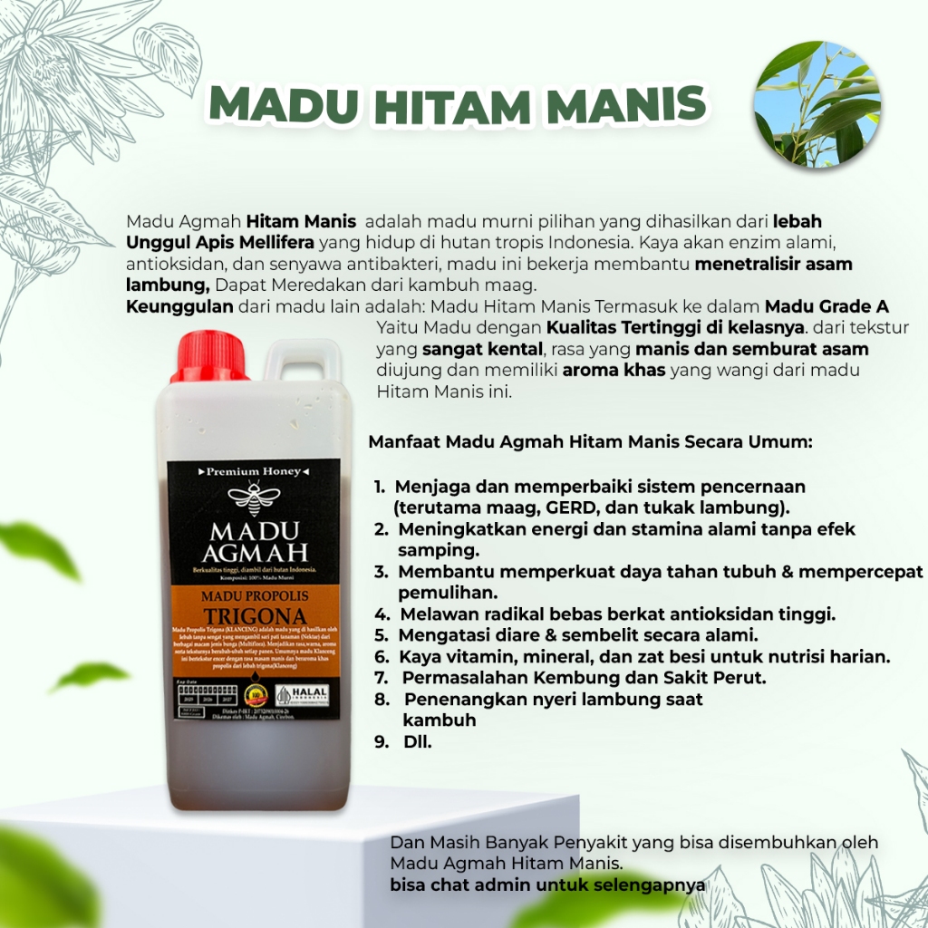 READY Madu Agmah 1KG 100% Asli & Murni