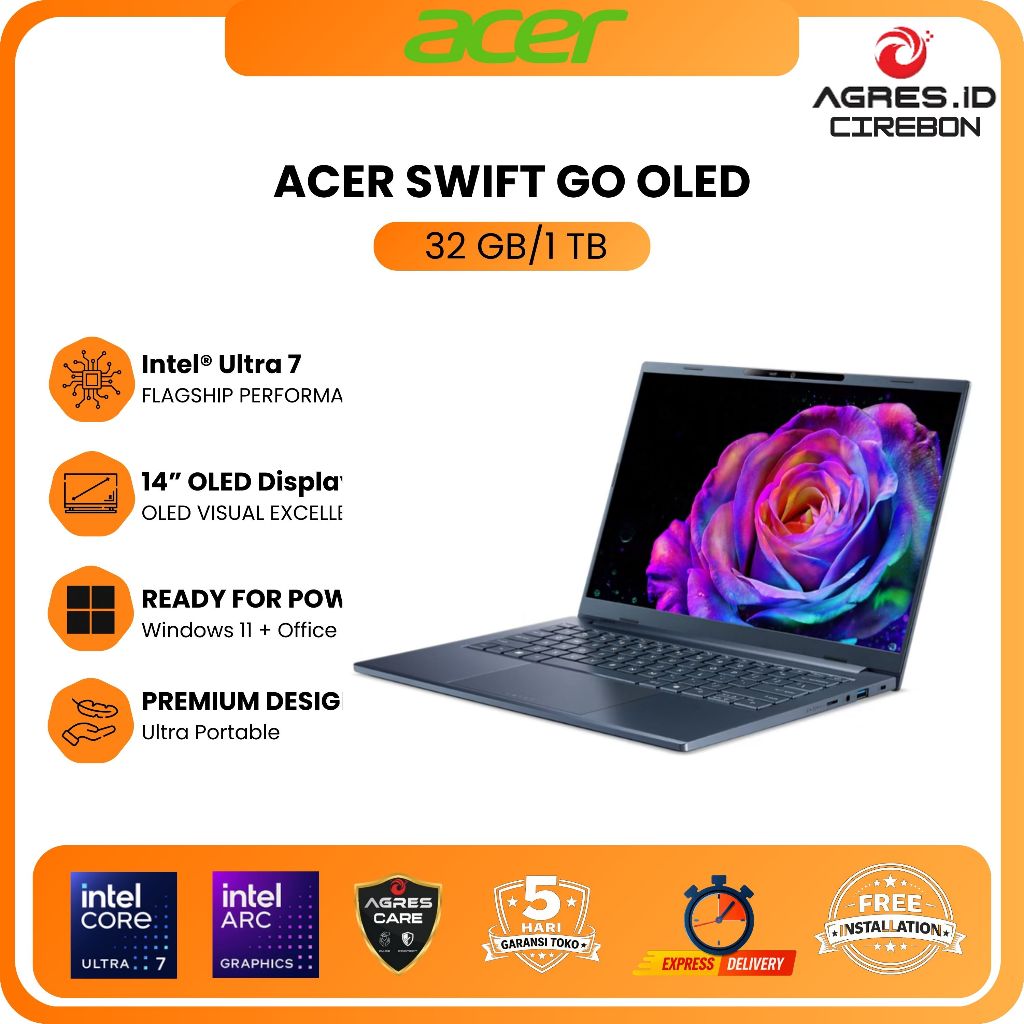 Acer Swift Go OLED SFG14 Ultra 7 32GB 1TB W11