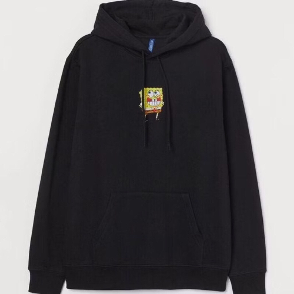 Hoodie HNM Spongebob Bordir Black