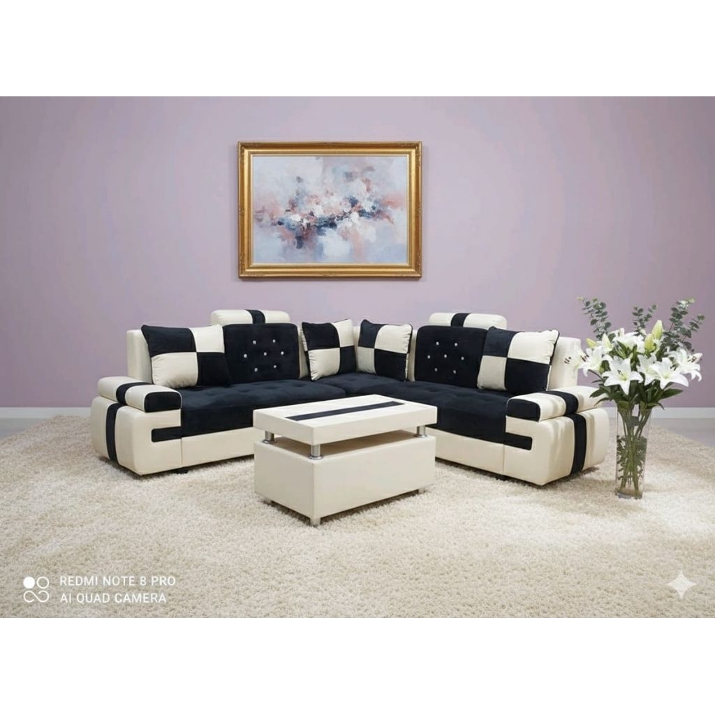 Sofa L Sudut / Kursi Tamu 221 / Sopa Tamu L Angsa Minimalis Modern Murah Bogor Depok Bandung Purwaka