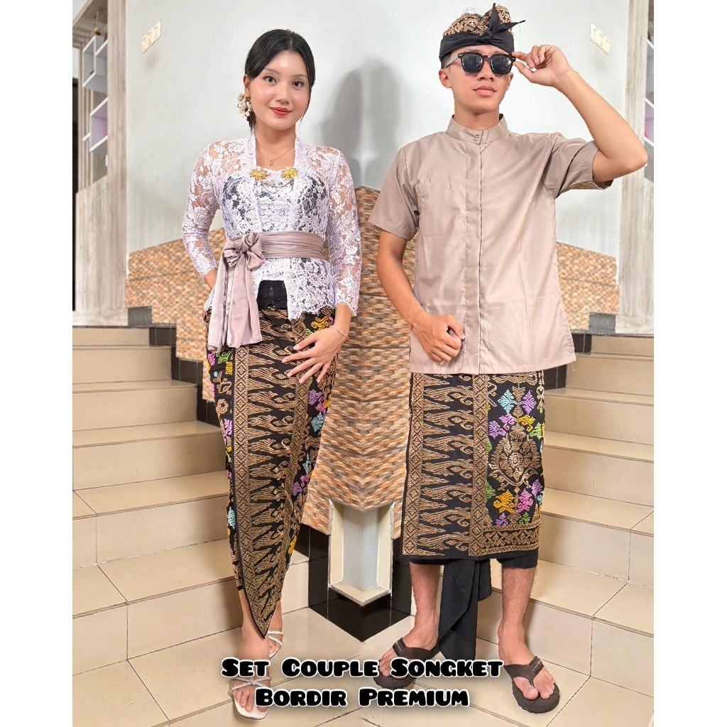 Set couple batik Kamen selendang saput
