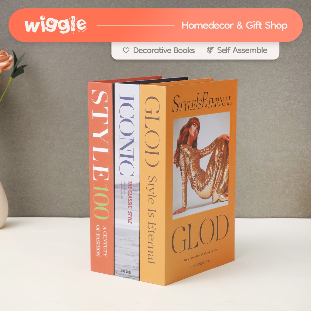 Wiggle Dummy Books 2 Aesthetic Buku Pajangan Lemari Dekorasi Rak Properti Foto Estetik Unik Nordic B