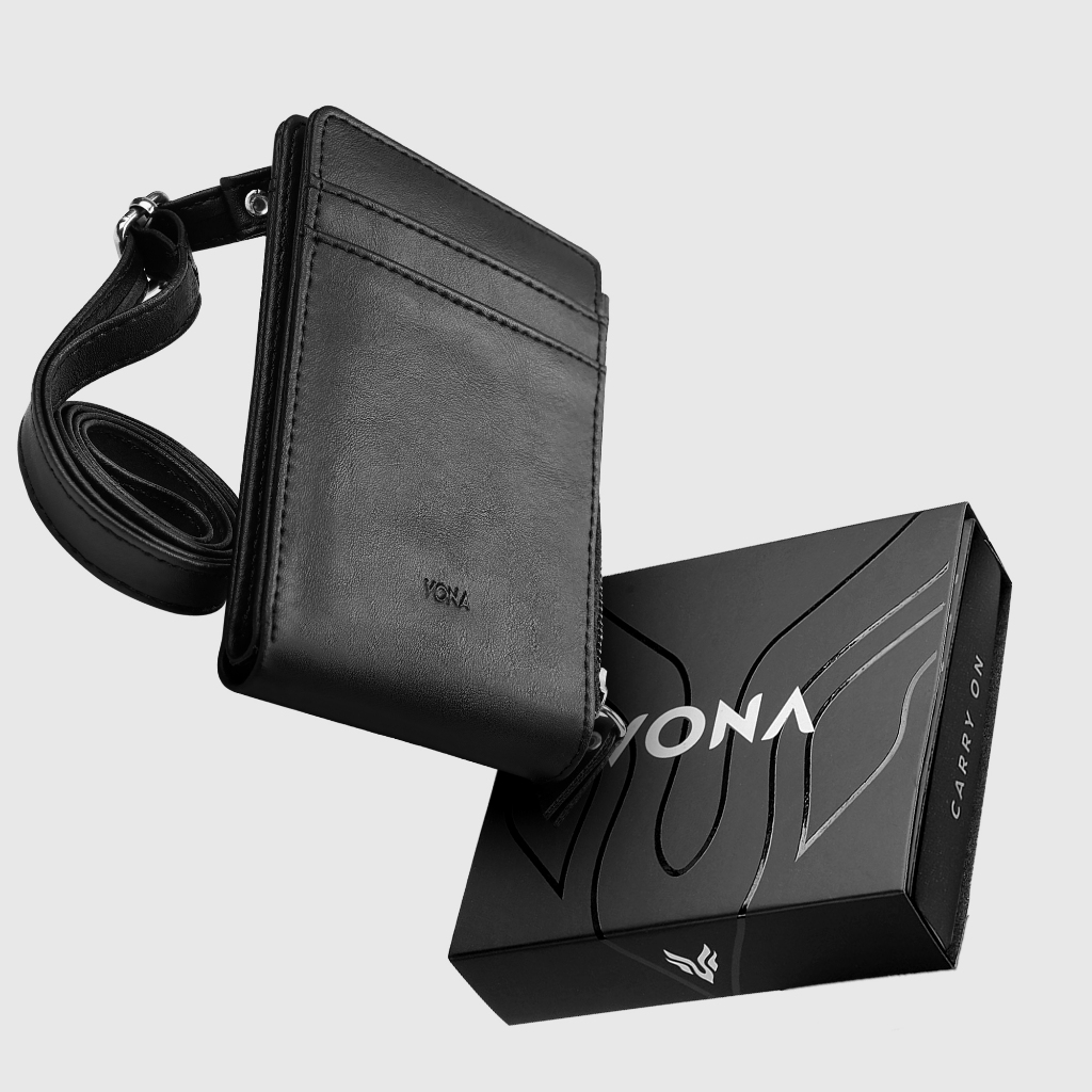 VONA Dominic Card Holder - Hanging Lanyard Wallet Dompet Gantung Dompet Kartu ID Pria Wanita Unisex