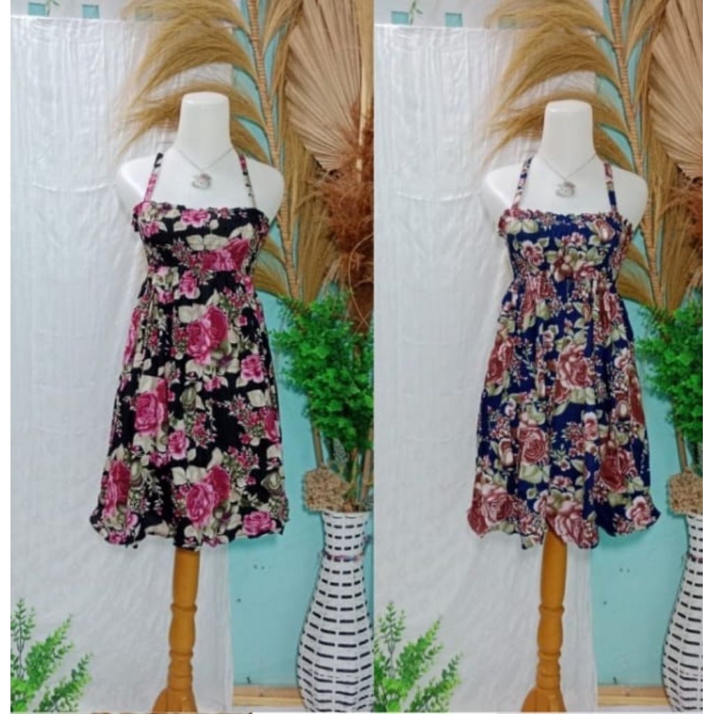 Daster Bali Lexie/ Dress Model Kerut kekinian Rayon Bali
