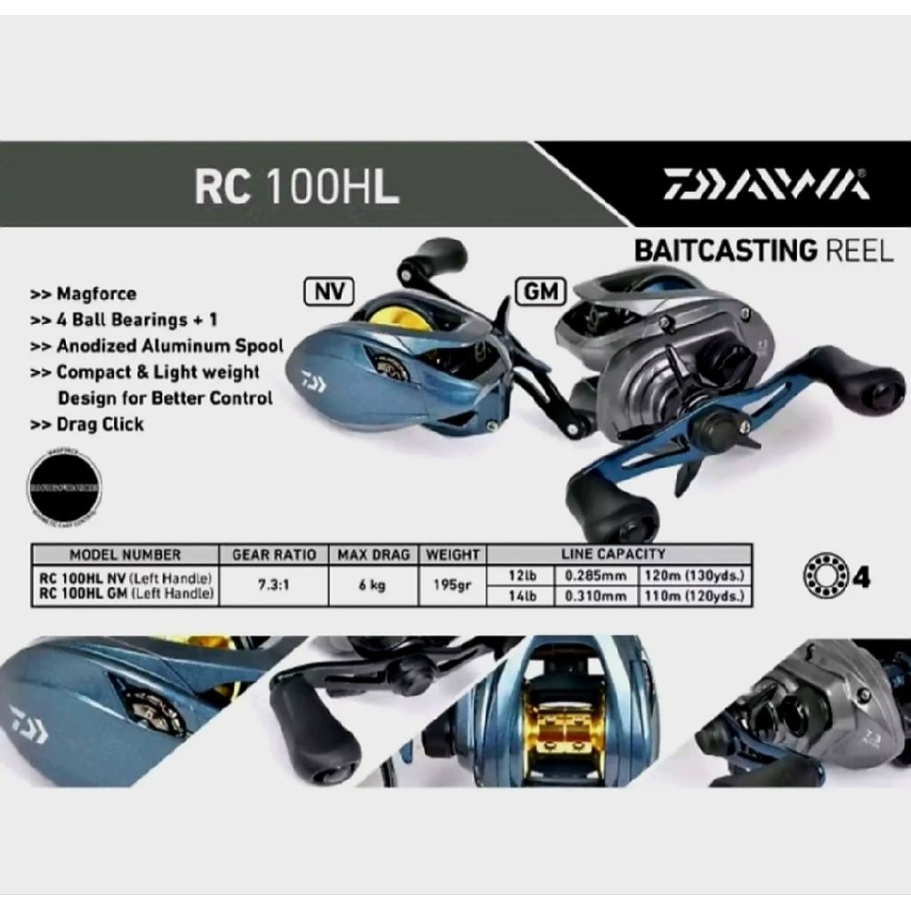 REEL BC DAIWA RC 100 HL / REEL BC HANDLE KIRI