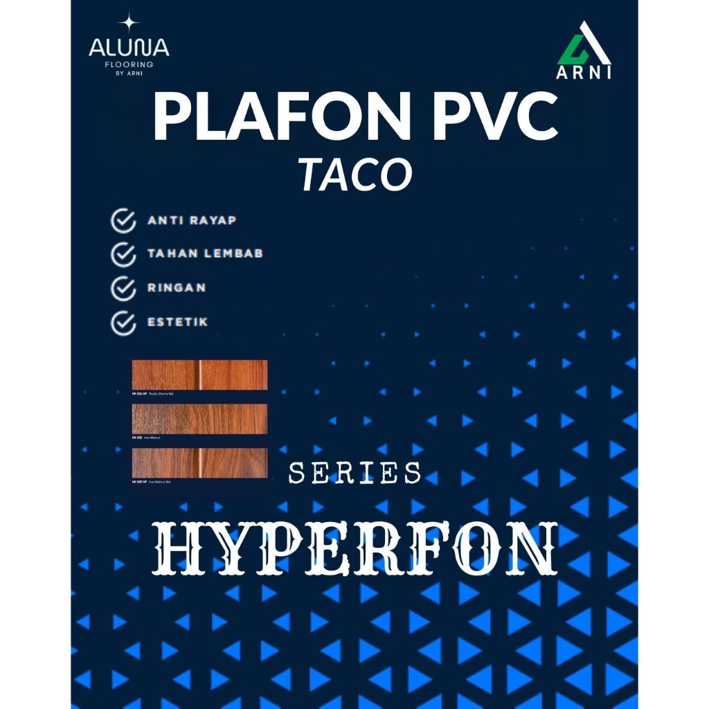 PLAFON PVC TACO HYPERFON SERIES | Atap Atap Rumah PVC | Hyperfone Plafon Motif Wood | Dekorasi Rumah