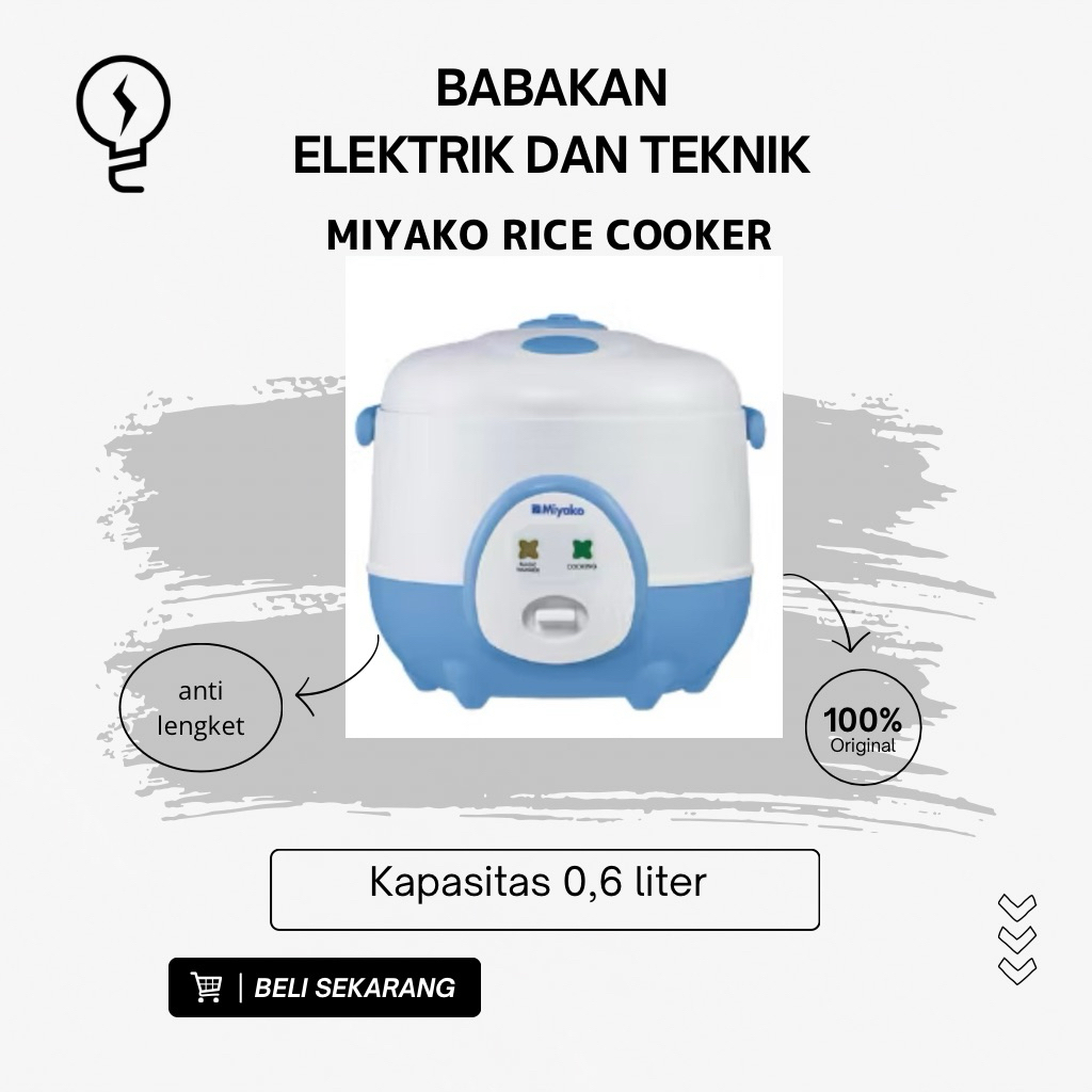 MAGIC COM MINI MIYAKO MCM606A RICE COOKER 0.6 liter - 3in1 MAGIC WARMER PLUS MAGIC COM