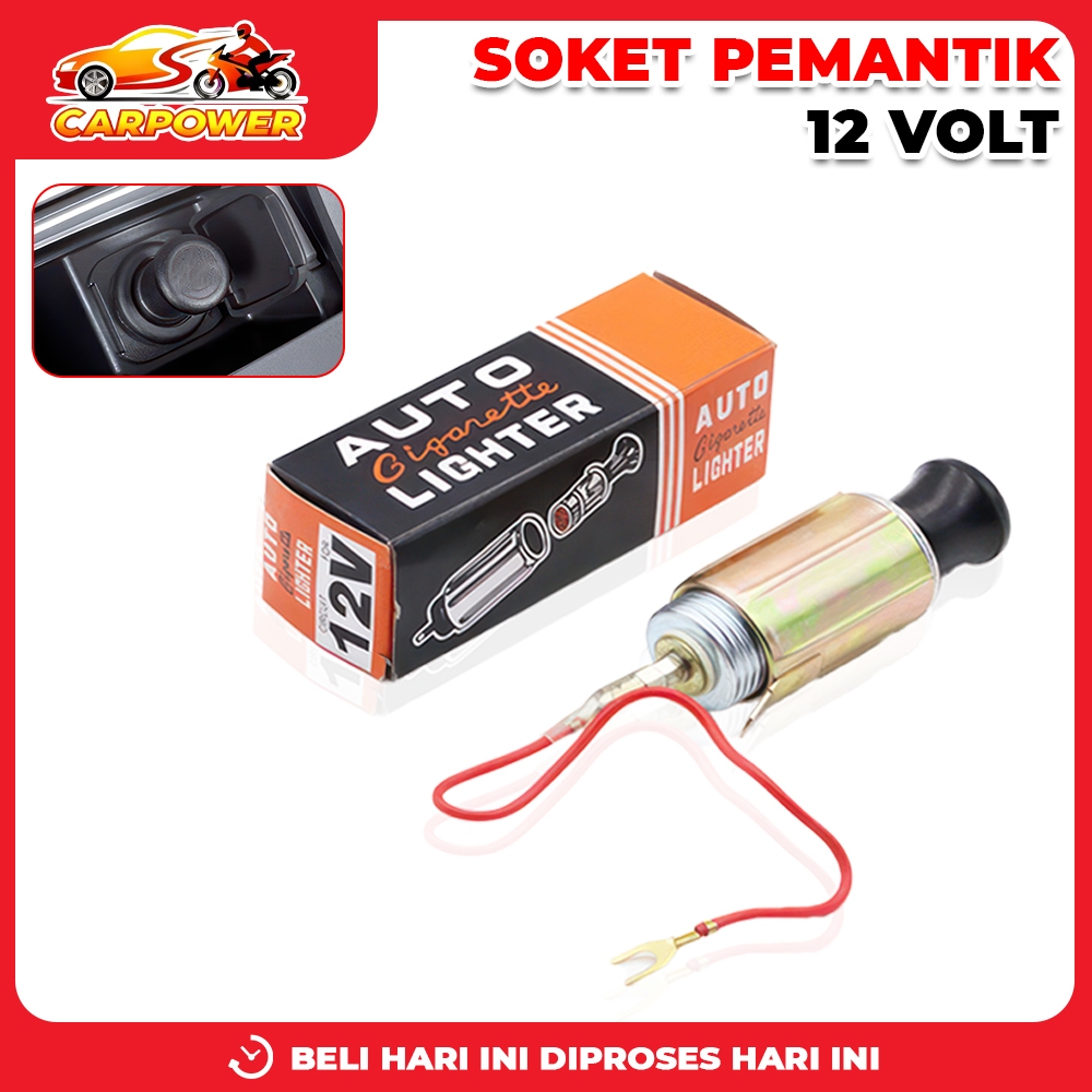 Soket Pemantik Mobil Ukuran 20CM Handle Tahan Panas Soket Pemantik Portable Material Anti Karat