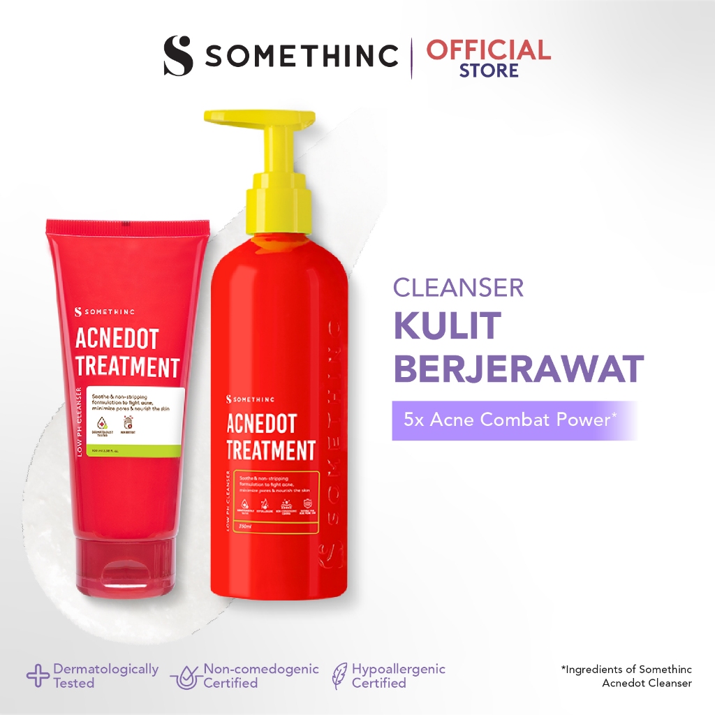 SOMETHINC ACNEDOT Treatment Low pH Cleanser - Sabun Cuci Muka untuk Kulit Jerawat, Berminyak. Non co