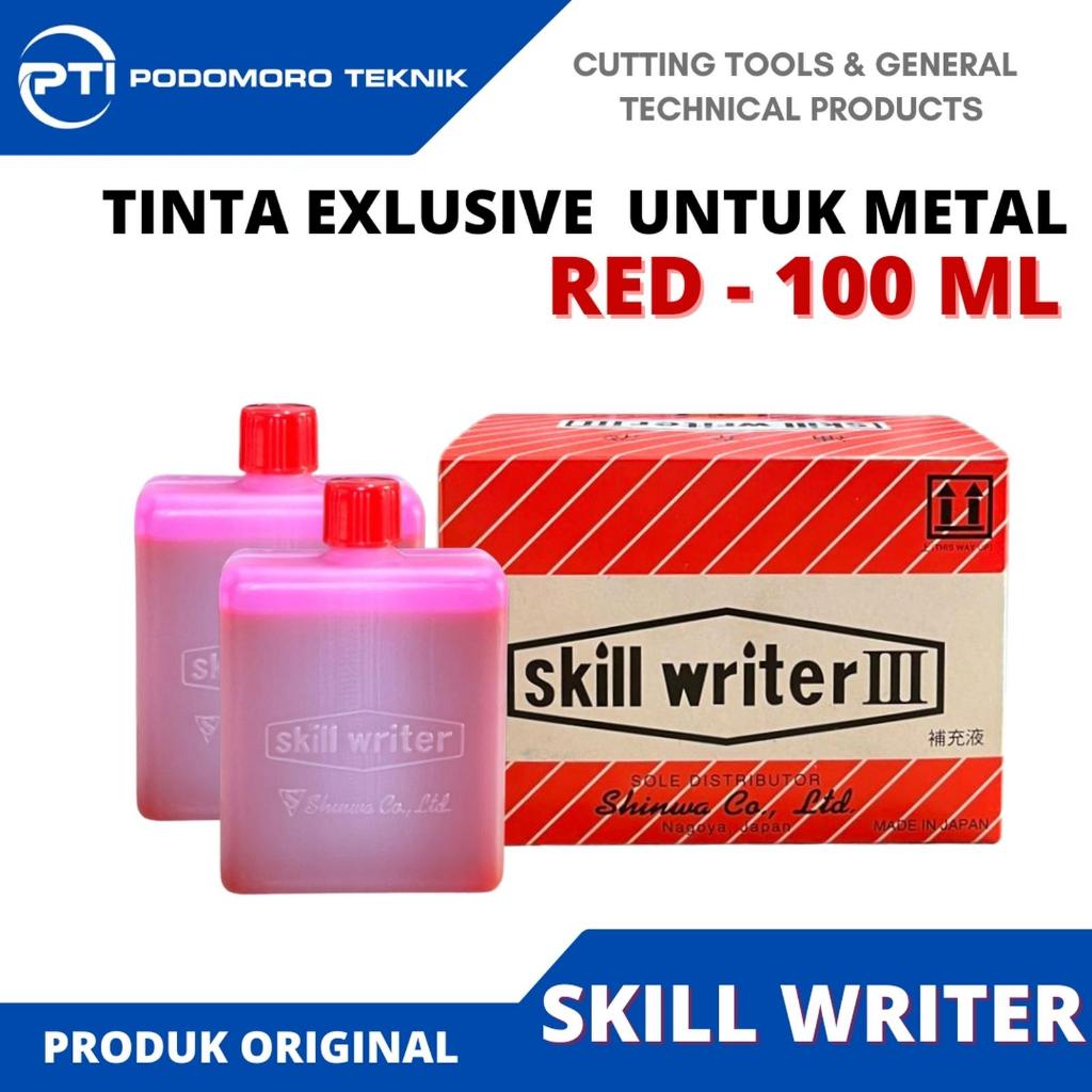 SHINWA Skill Writer III Tinta Exclusive Skill Writer Metal SHINWA Red 100 ML