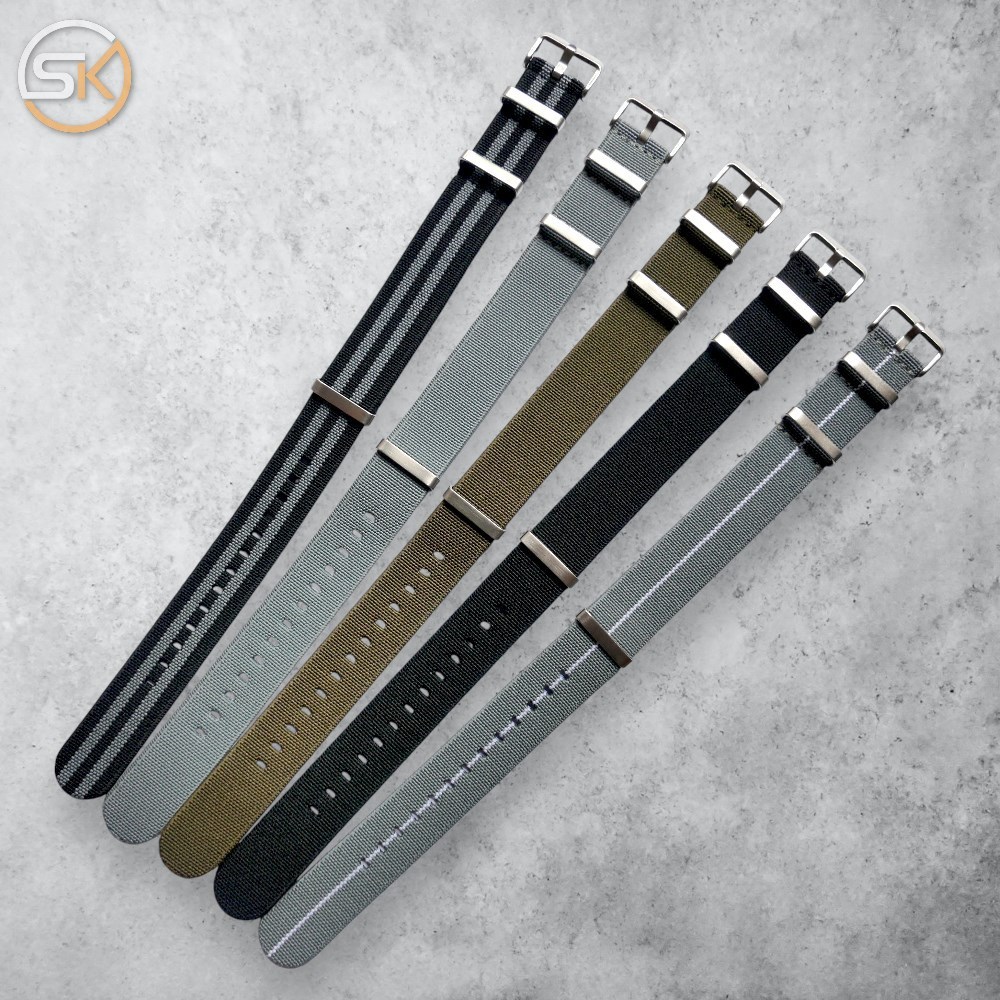 [EN] Marine Nationale MN Nato Strap Tali Jam Tangan Nylon Elastis Size - 18mm 20mm 22mm