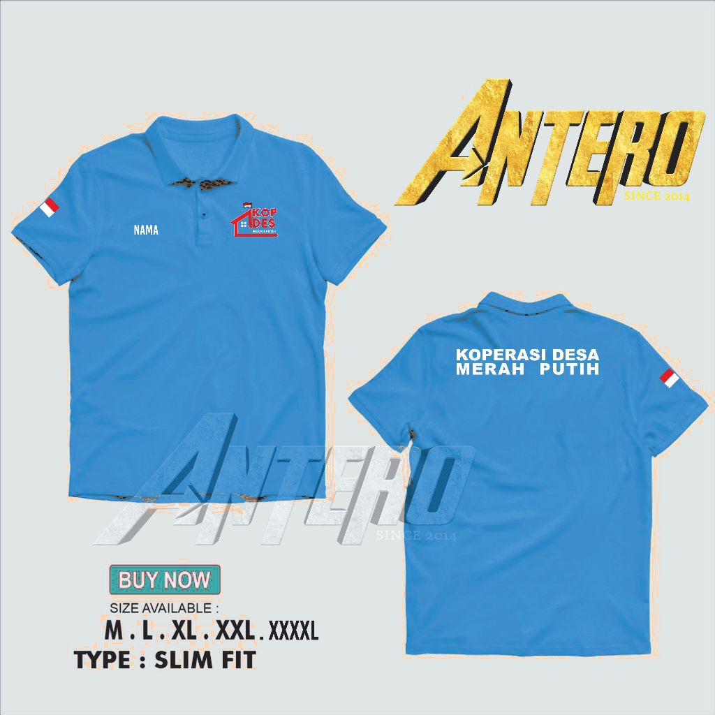 Kaos Kerah poloshirt Koperasi desa Merah putih KOPDES
