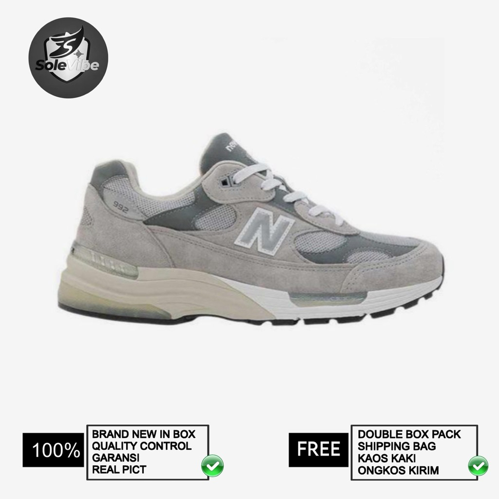 Sepatu New Balance 992 Usa Grey Pria BNIB