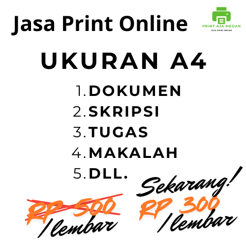 Print Online A4 - Print Tugas - Print Makalah - Print Skripsi - Print Soal Latihan - Print EBook - L