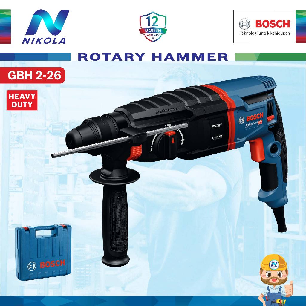 GBH 2-26 Bosch Demolition Rotary Hammer / Bor Bobok Beton GBH2-26