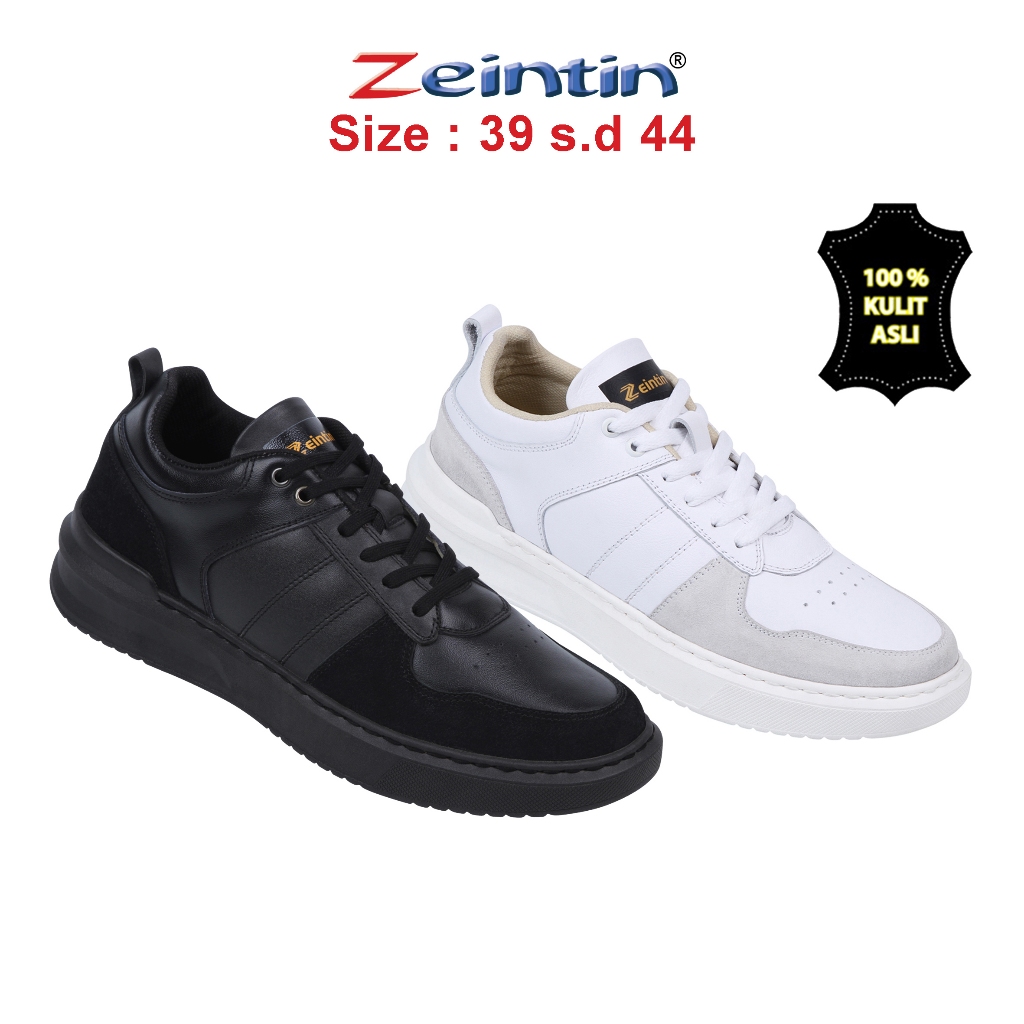Zeintin - Sepatu Sneakers Pria Sneakers Hitam Putih Fashion Pria Sepatu Kets Pria Kasual Pria AS