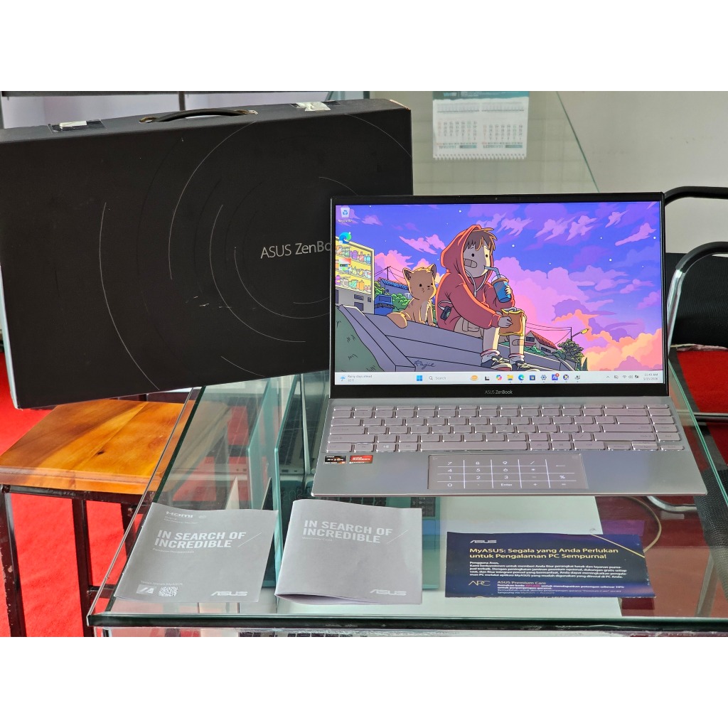 ASUS Zenbook 14 UX425UA AMD Ryzen 5 5500U Ram 8 GB SSD 512 GB AMD Radeon Graphic Ultraslim dan Ringa