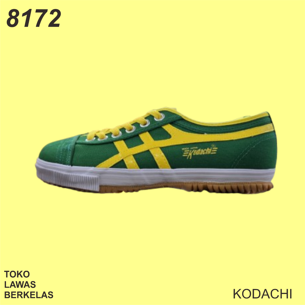 Sepatu Kodachi 8172 HjK Original BNIB Casual Oldskool 8172 Hijau Kuning Retro