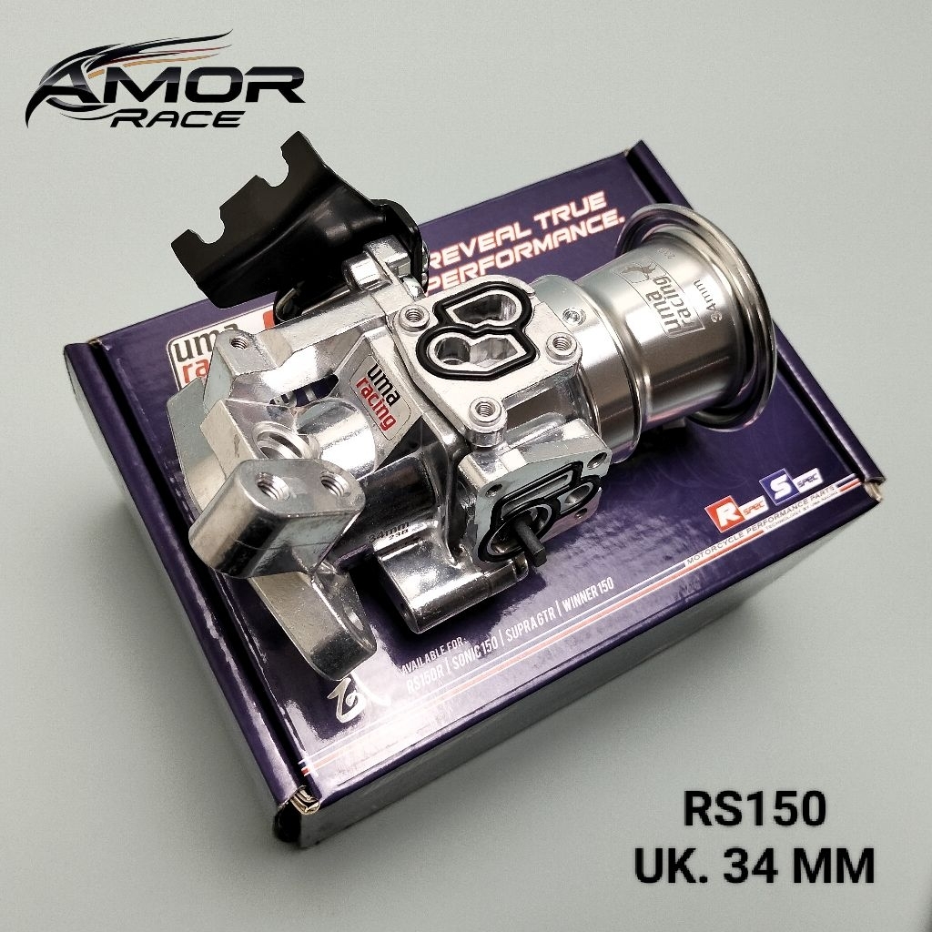 THROTTLE BODY TB UMA RACING - UK. 34 MM - RS150R SONIC 150 SUPRA GTR WINNER 150