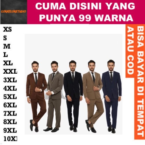99 WARNA JAS PRIA UKURAN BESAR / JAS NIKAH UKURAN JUMBO JAS Blazer Celana Blazer Jas Pria Pengantin 