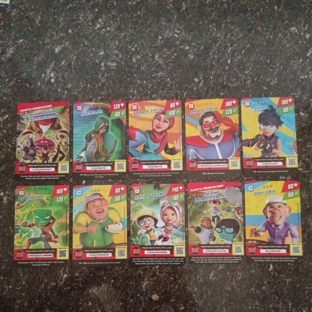 Kartu choki-choki Boboiboy