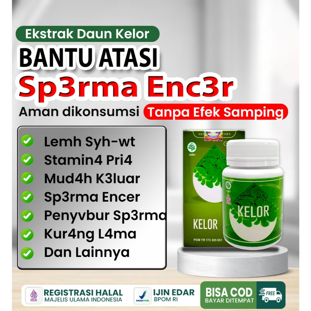 Obat Sperma Encer Pengental Sperma Ampuh Aman BPOM Kelor