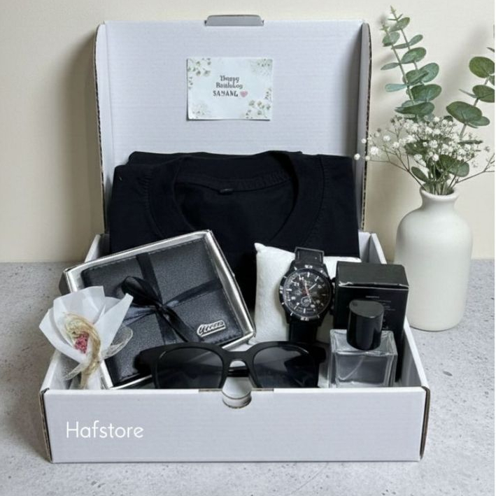 HAMPERS KADO COWOK SPESIAL AESTHETIC | KADO ULANG TAHUN | HAMPERS ULANG TAHUN | JAM TANGAN KAOS DOMP