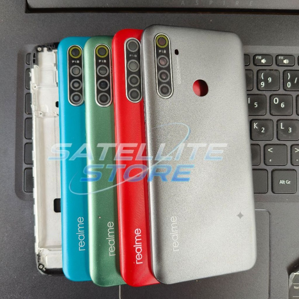 Backdoor Casing Housing Realme 5i RMX2030, RMX2032 Back Cover Tutup Belakang Kesing + Frame Lcd