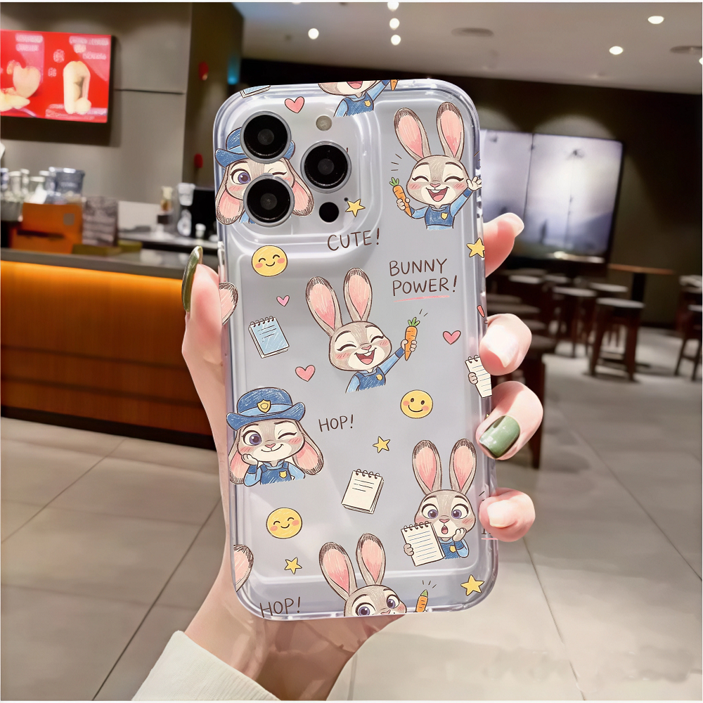 Clear Case IPHONE 17 14 13 12 11 PRO MAX 6 6S 7 8 PLUS X Bening Polos Transparan Motif Judy Nick Zoo