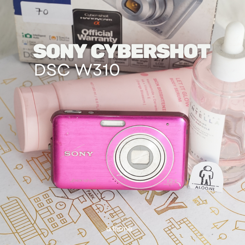 SONY CYBER-SHOT DSC-W310 DIGICAM PINK — KAMERA POCKET CANTIK & STYLISH