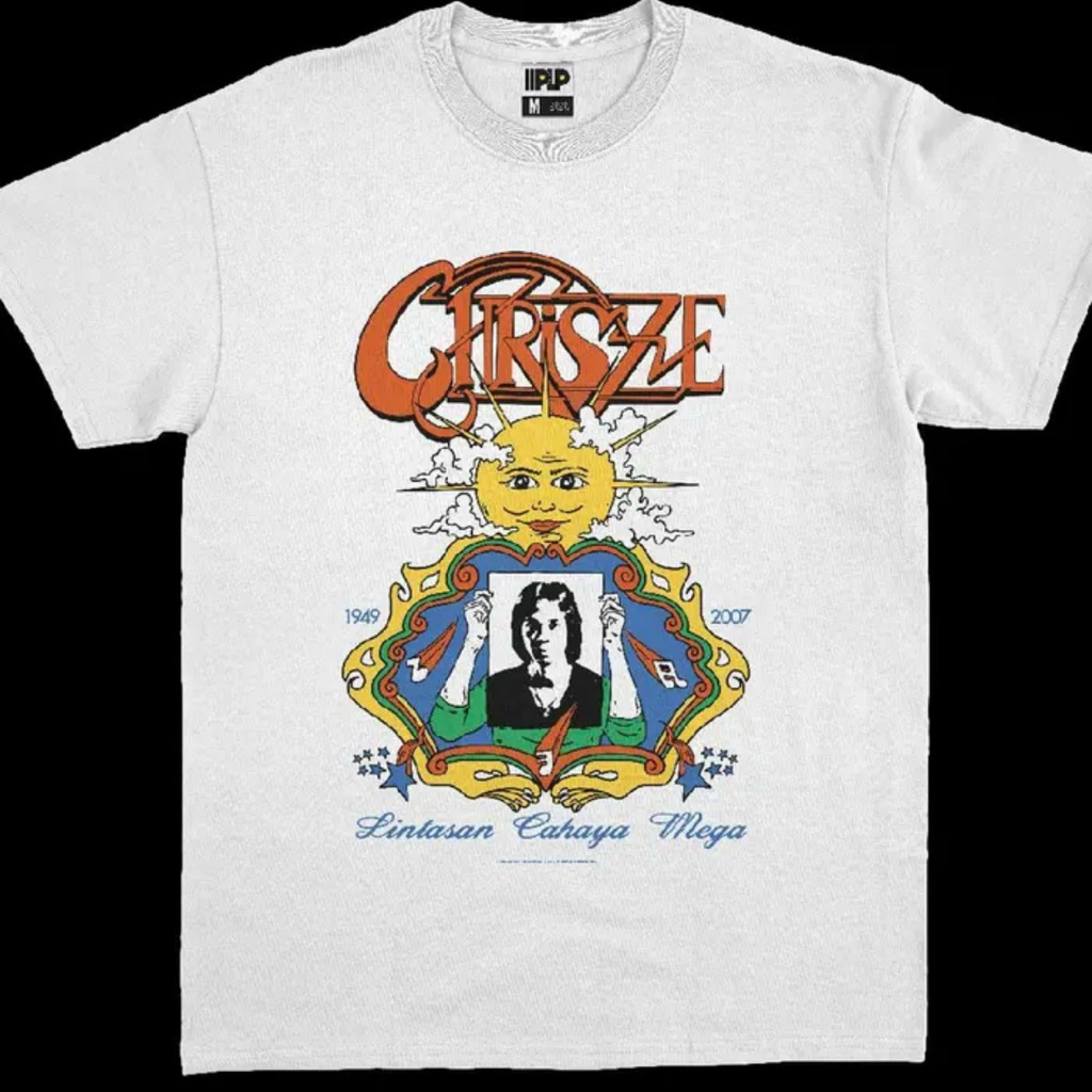 T-shirt Chrisye - LINTASAN CAHAYA MEGA WHITE | Size S | Official Merchandise 666% Original