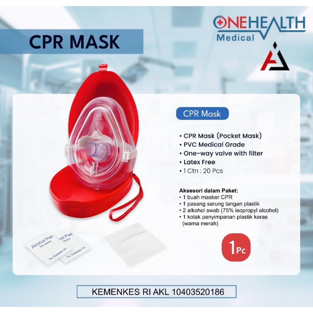 Onehealth CPR Mask Pocket Resusitator Mask