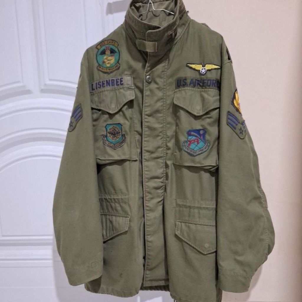 jacket M65 field jacket original olive vintage  us air force small reg