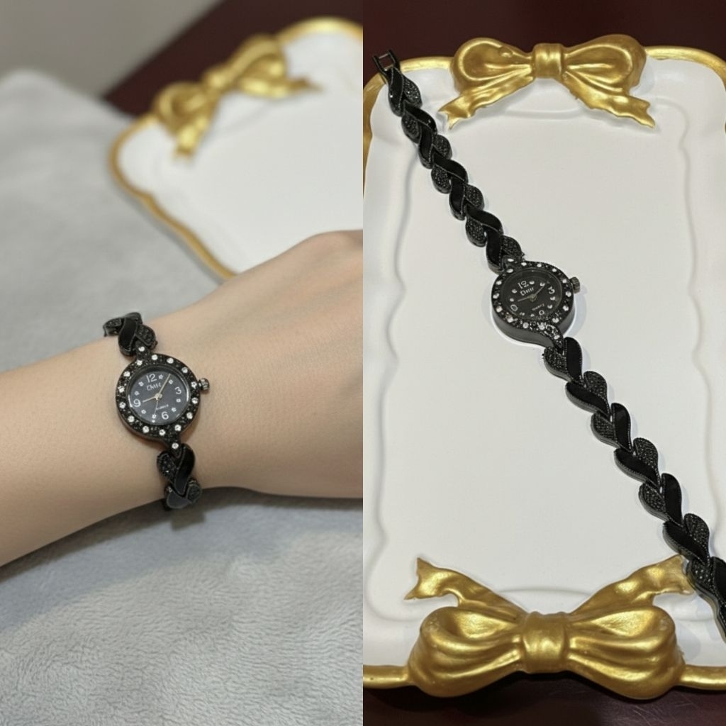 JAM TANGAN WANITA RANTAI STAINLESS STEEL BACK B